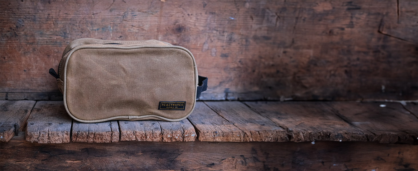 toiletry bag tote travel essential organizer waxed canvas water-resistant adventure outdoors compact