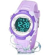 Juboos Kids Digital Watch for Boys Girls 5-18, 7 Colors LED Light Kids Sports Outdoor Wristwatch,...