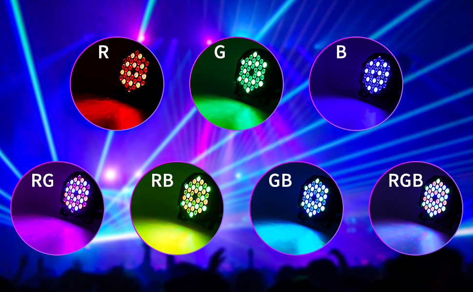 Luzes de palco com 36 LEDs par