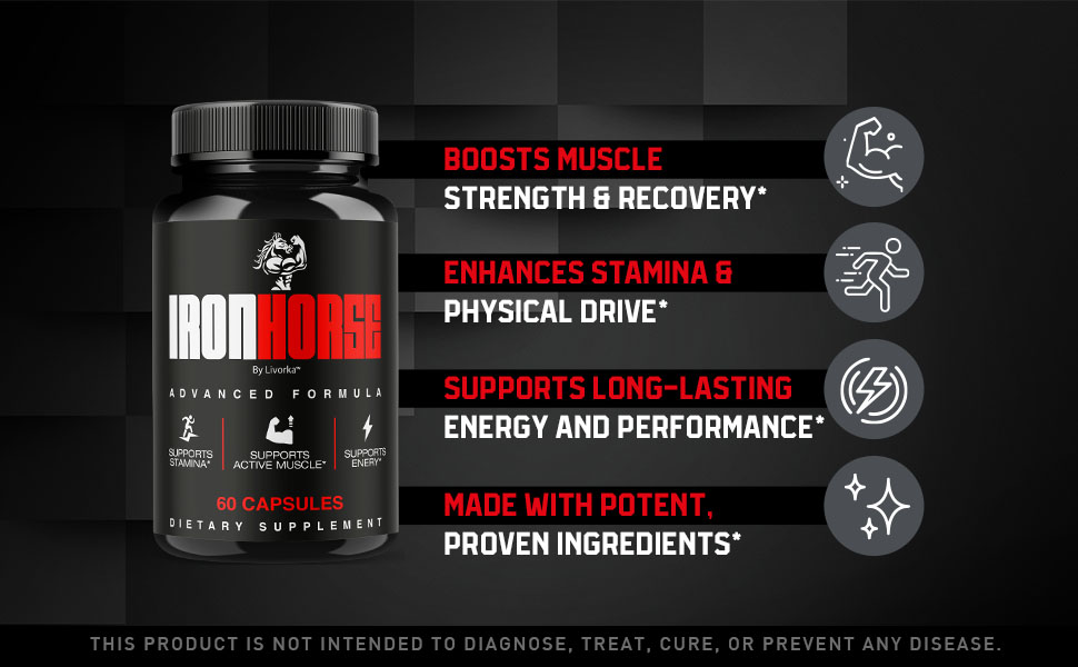 iron horse pills supplement ironhorse advanced natural formula premium capsules support