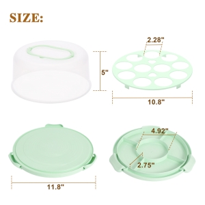 cake carrier with lid and handle