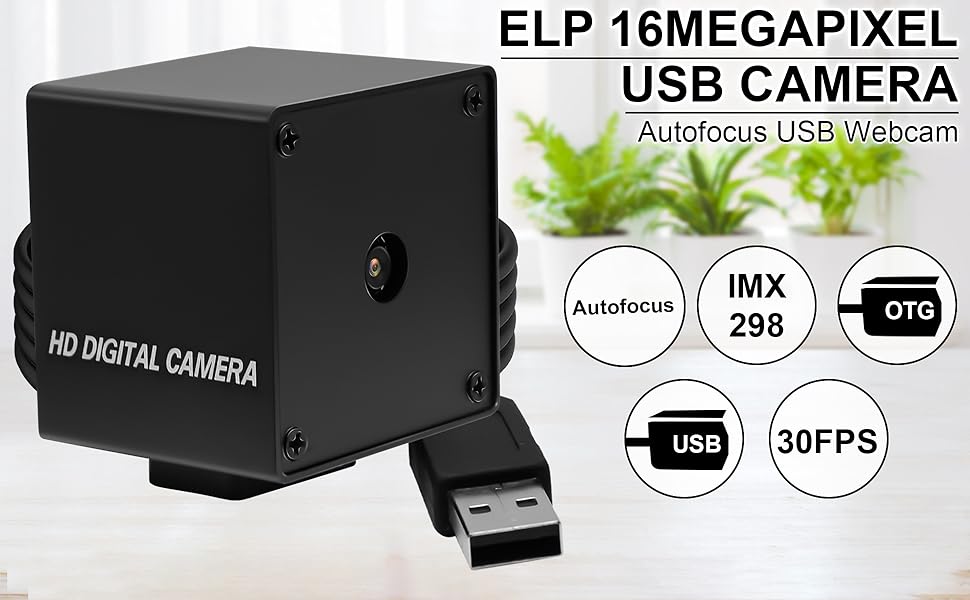 ELP-USB16MP01-KAF68 16mp autofocus usb camera with metal case for computer