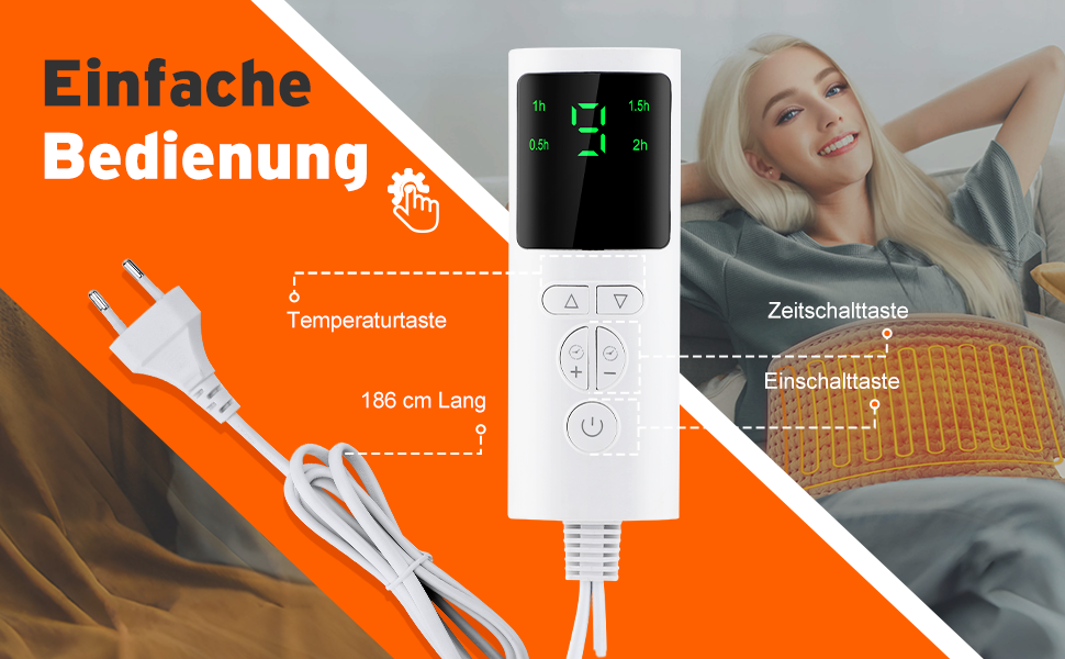 Electric Heating Pad for the Back, Heating Pad Wrap, Lumbar Warmer for