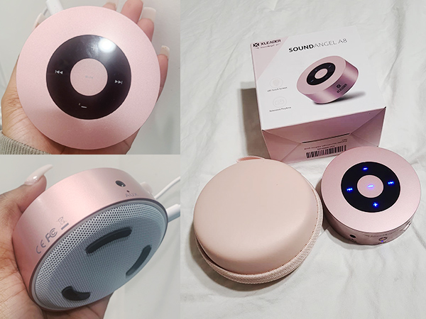 pink rose gold bluetooth speaker