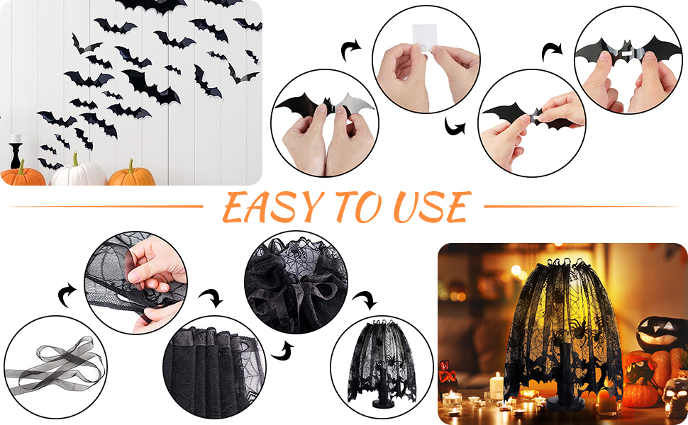 black lace & 3D bats