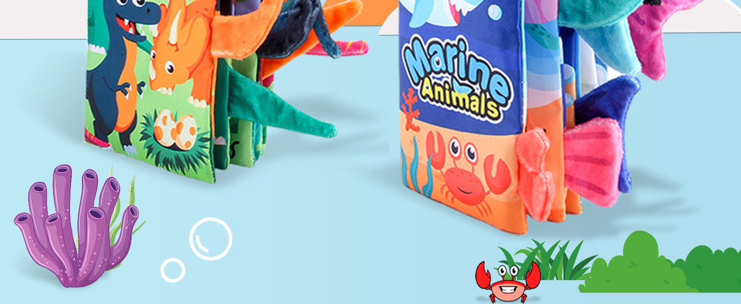 TUOWITA Baby Books 06 Months, Touch and Feel Books for Infants, Cloth Tails Books