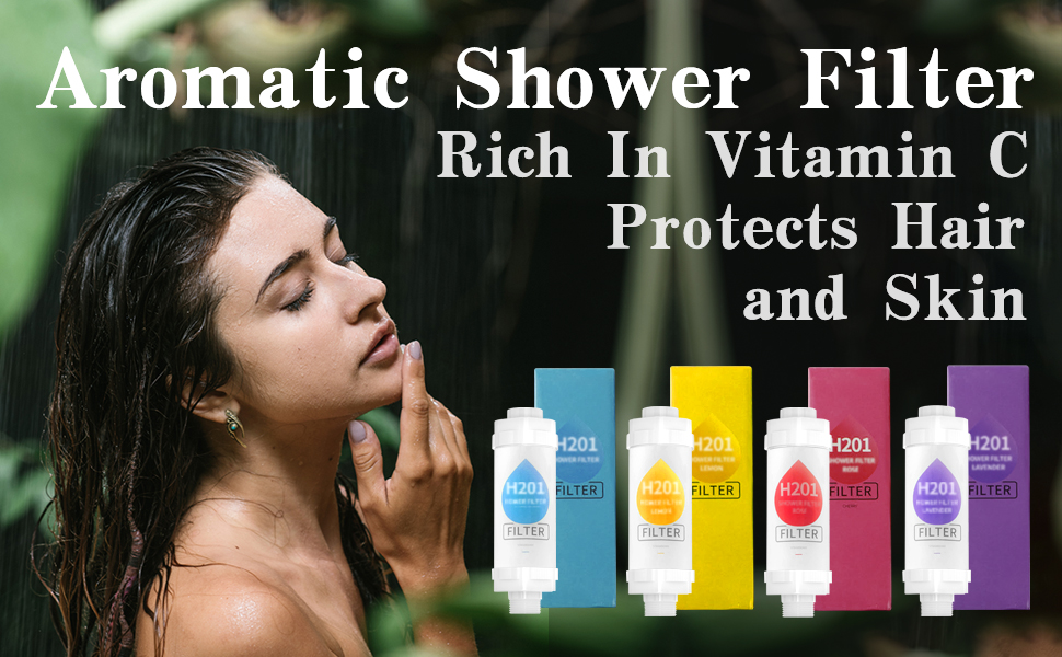 Vitamin C Shower Filter, rose Extract Scent, Multiple Filters to Purify