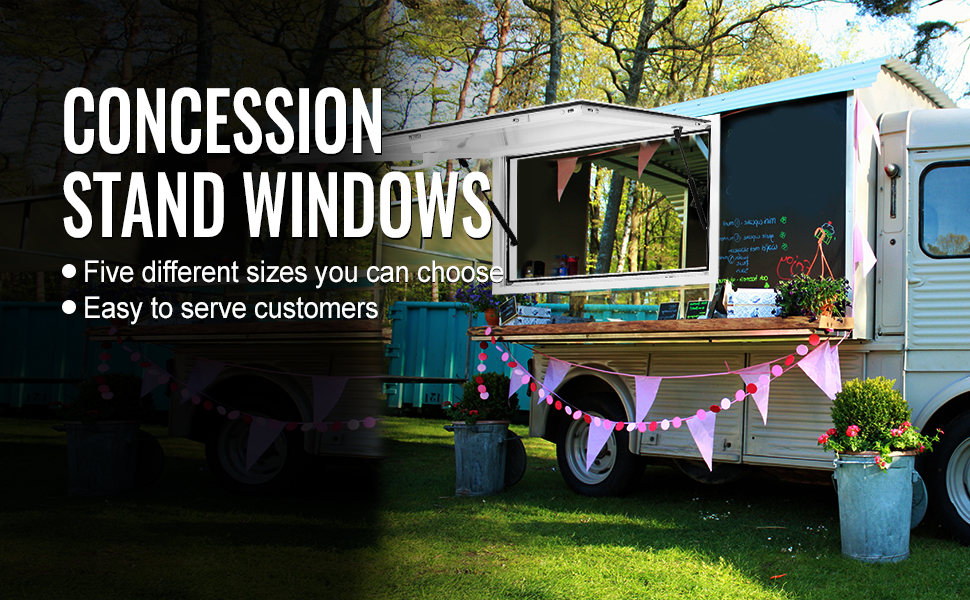 Concession Window 36" W x 36" H, Concession Stand Serving