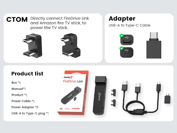CarlinKit FireDrive Link HDMIアダプター Amazon.com: Carlinkit FireDrive Link - Convert Wired CarPlay