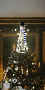 Amazon.com: YEAHOME Christmas Tree Topper, Silver Glittered
