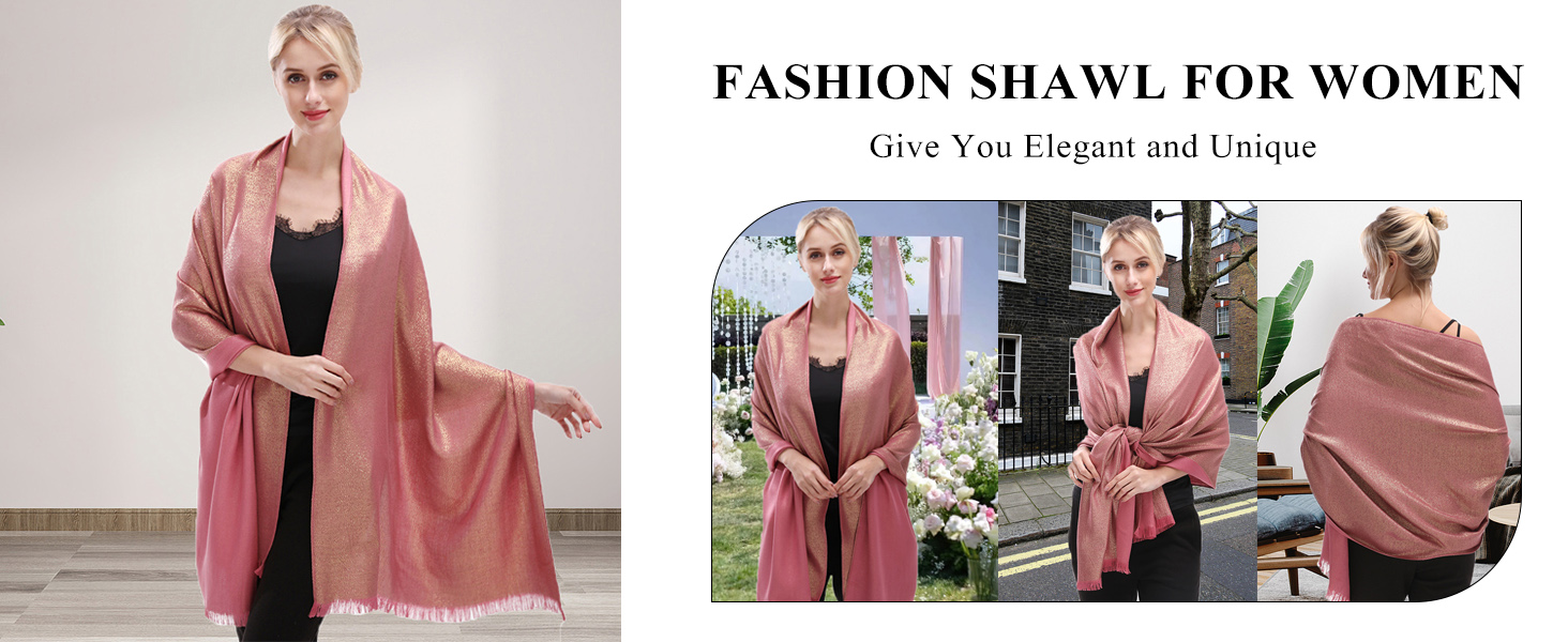 navy and gold pashmina