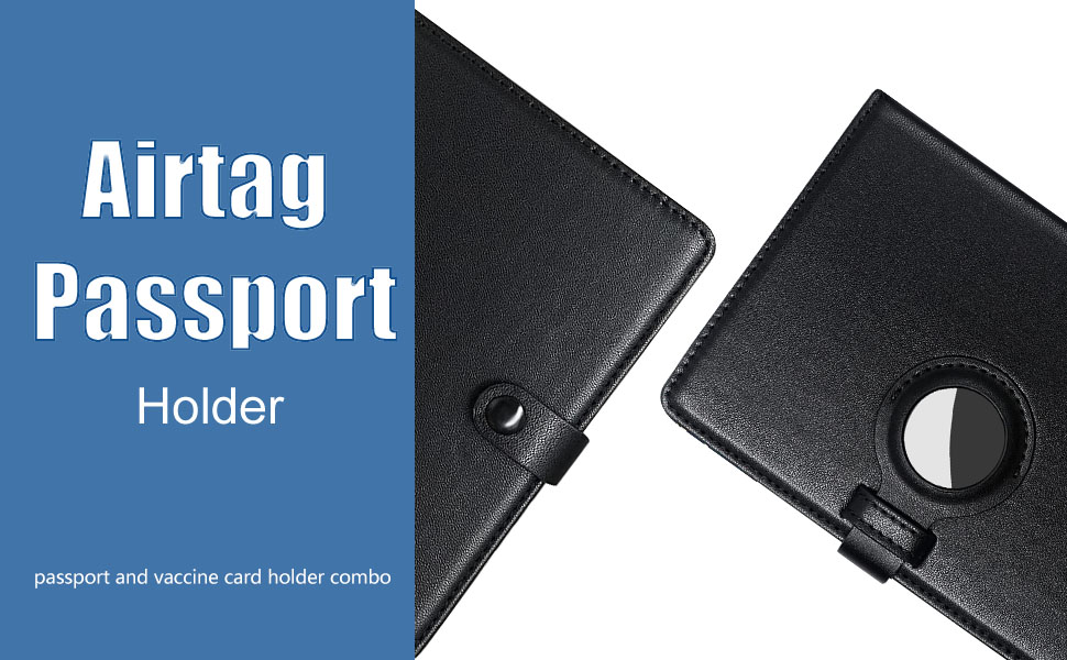 Airtag Passport Holder Cover Wallet with Airtag Travel