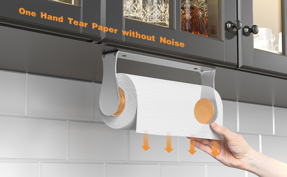 Swaitee Paper Towel Holder Under Easy Tear Black