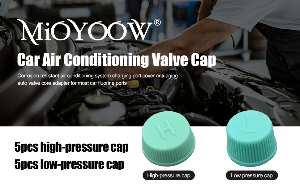 10PCS Car Air Conditioning Valve Caps, Leakproof AC System