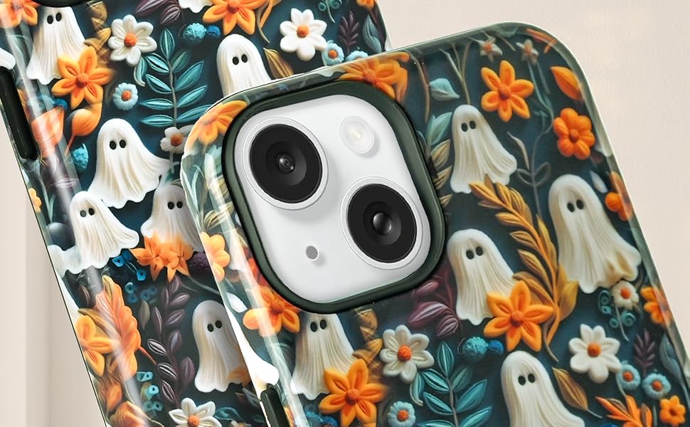 Mainrenka Halloween Cases for iPhone 16 Pro, Cute Kawaii