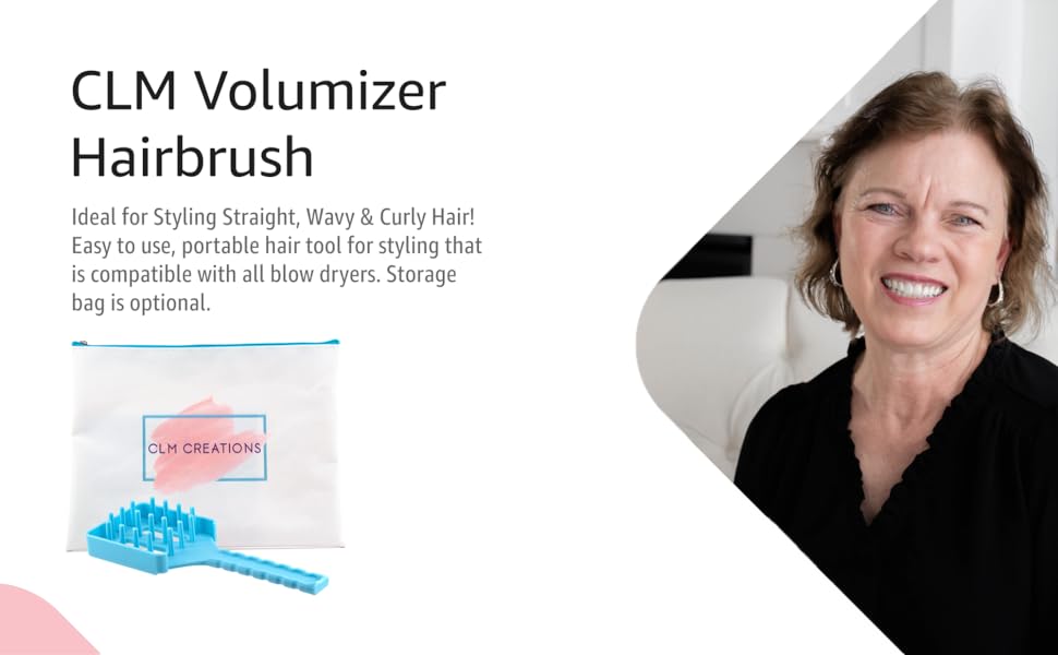 Brush hair comfort clm creations diffuser volumizing hairbrush styling portable tool