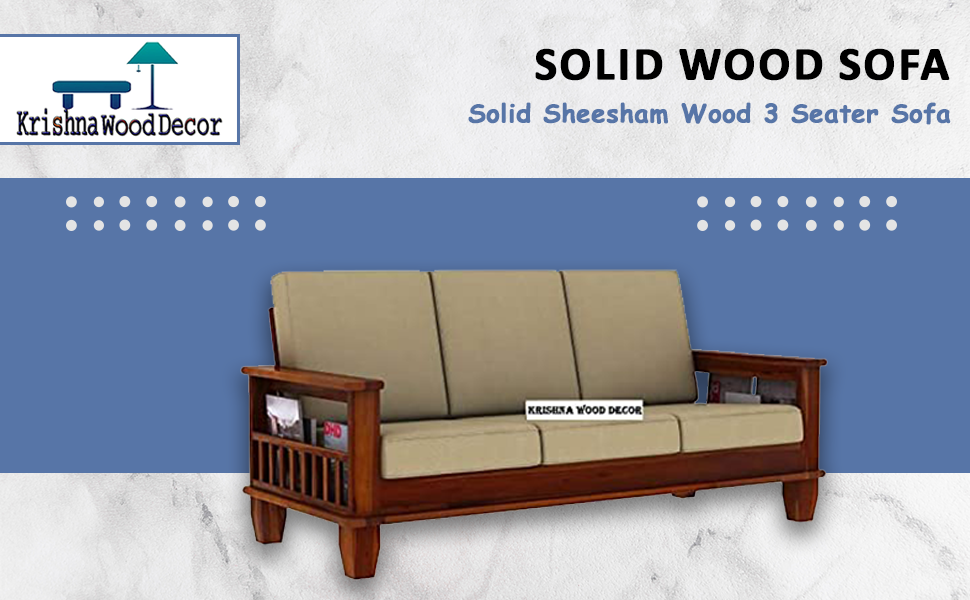 Solid Wood Sofa Set 3Person Sofa Home Furniture Living RoomThree Seater Sofa Set Wooden