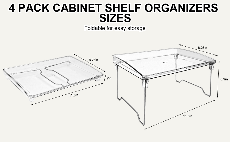 clear display shelf，clear cabinet organizer