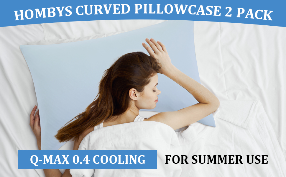HOMBYS King Size Light Blue Cooling Curved Pillow Cases with Zipper Design - Luxurious & Breathable, Machine Washable F29bfee3 8006 4e89 A104 153687a16684. CR0,0,970,600 PT0 SX970 V1