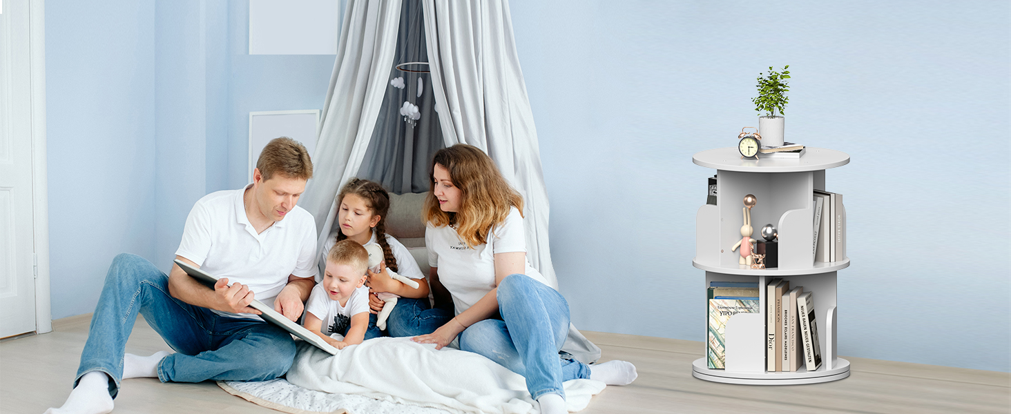 Small Rotating Bookshelf