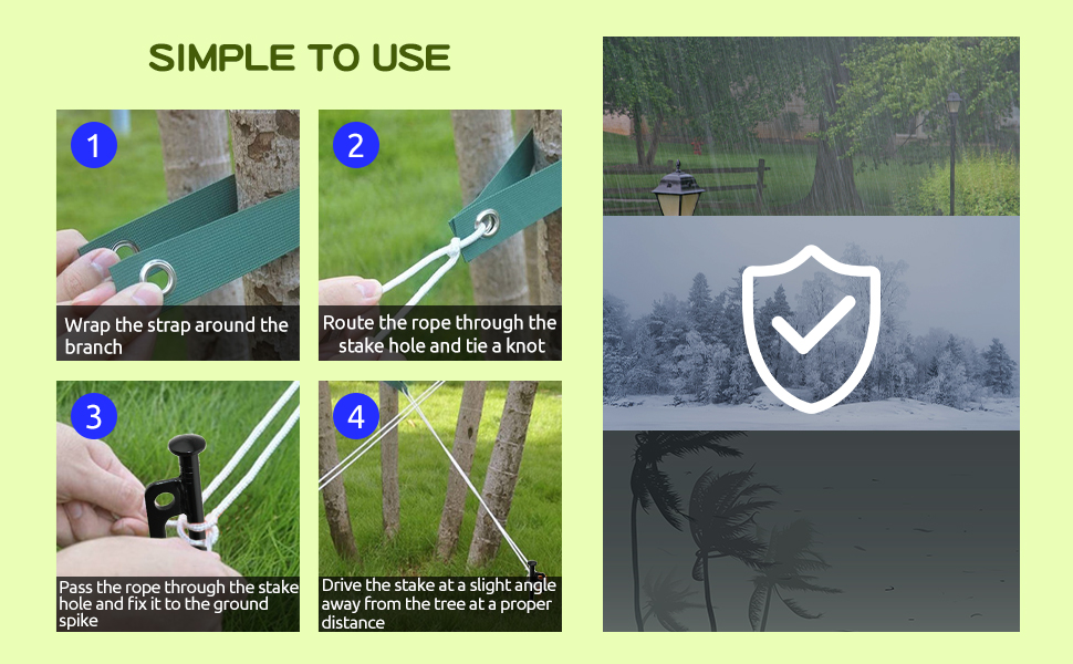 Heavy Duty Steel Tree Stake Kits, Garden Support for Young