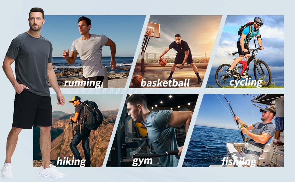 تي شيرتات جري للرجال من زوفلي قمصان عمل رياضية كاجوال بقبة دائرية بدون طوق - عبوة 3 قطع 23 6