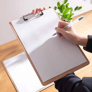 10 Portablocco In Legno Con Ferma Documenti - Clipboard A4 Per Ufficio E Scuola
