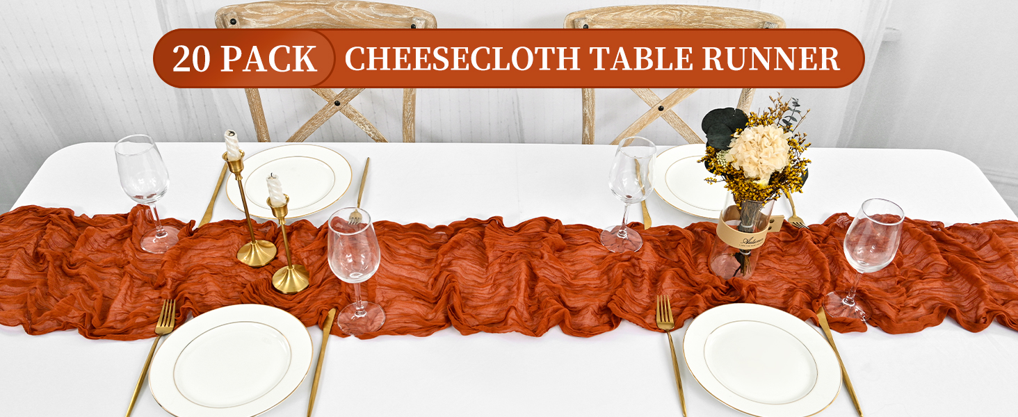 20 Pack Emerald Green Table Runner 20 x 120 Inch