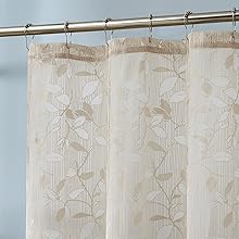 WARM HOME DESIGNS Luxury Lace Shower Curtains for Bathroom with Leaf Design