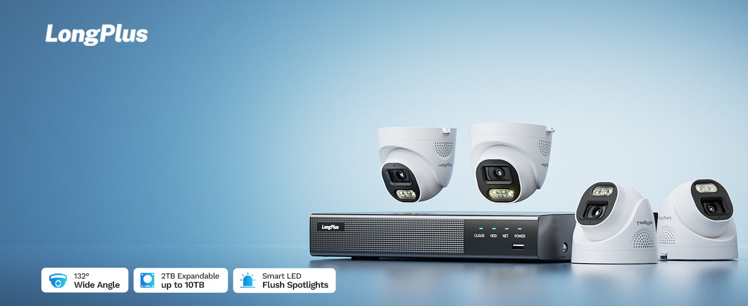 security camera system outdoor indoor nvr poe wired 4k cctv professional home house surveillance