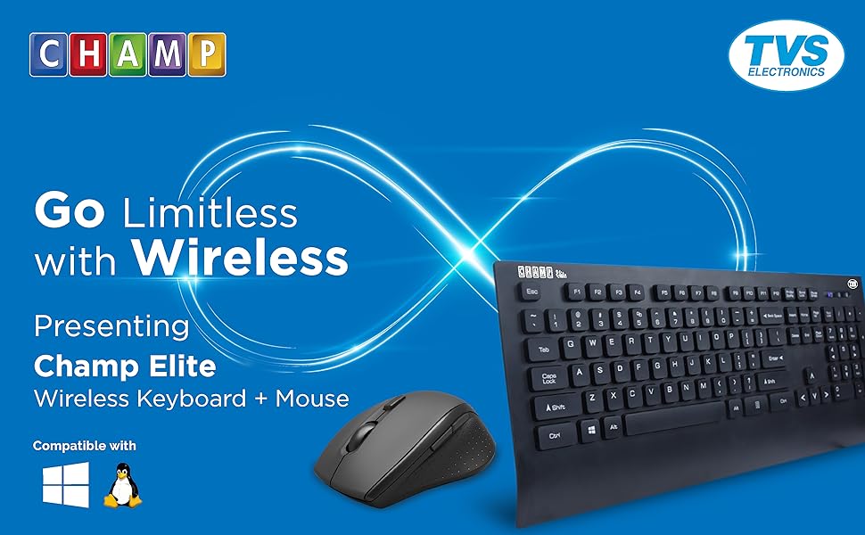 TVS Electronics Champ Elite Wireless keyboard and mouse combo