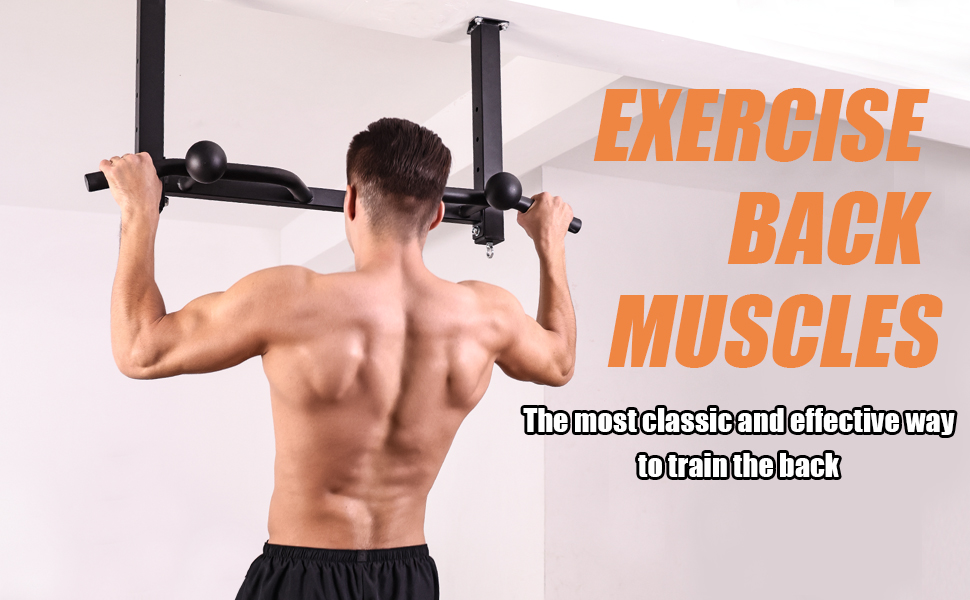 Fitarc Ceiling Mount Pull Up Bar Multi Grip Chin Up Bar Wide,with Ball