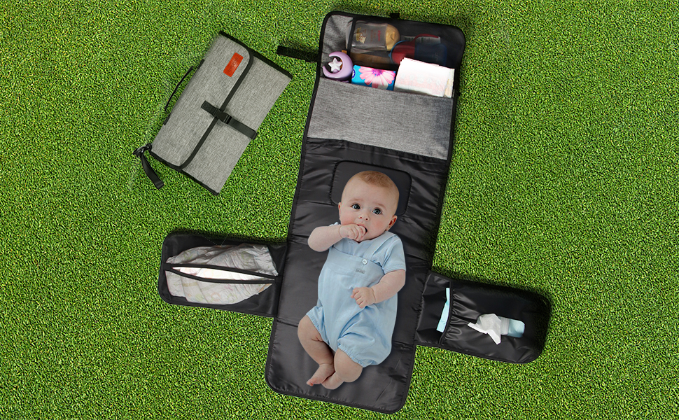Portable Diaper Changing Pad, TOPGOOSE Large Capacity Baby Diaper