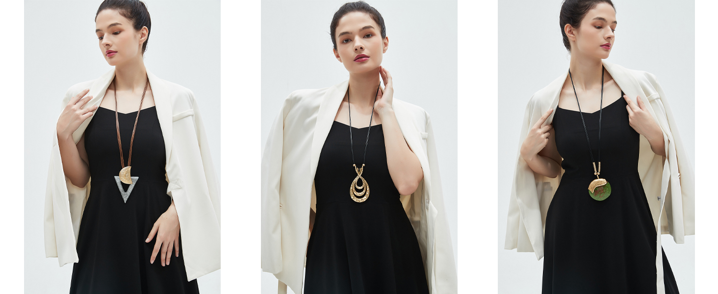 ring pendant leather necklace