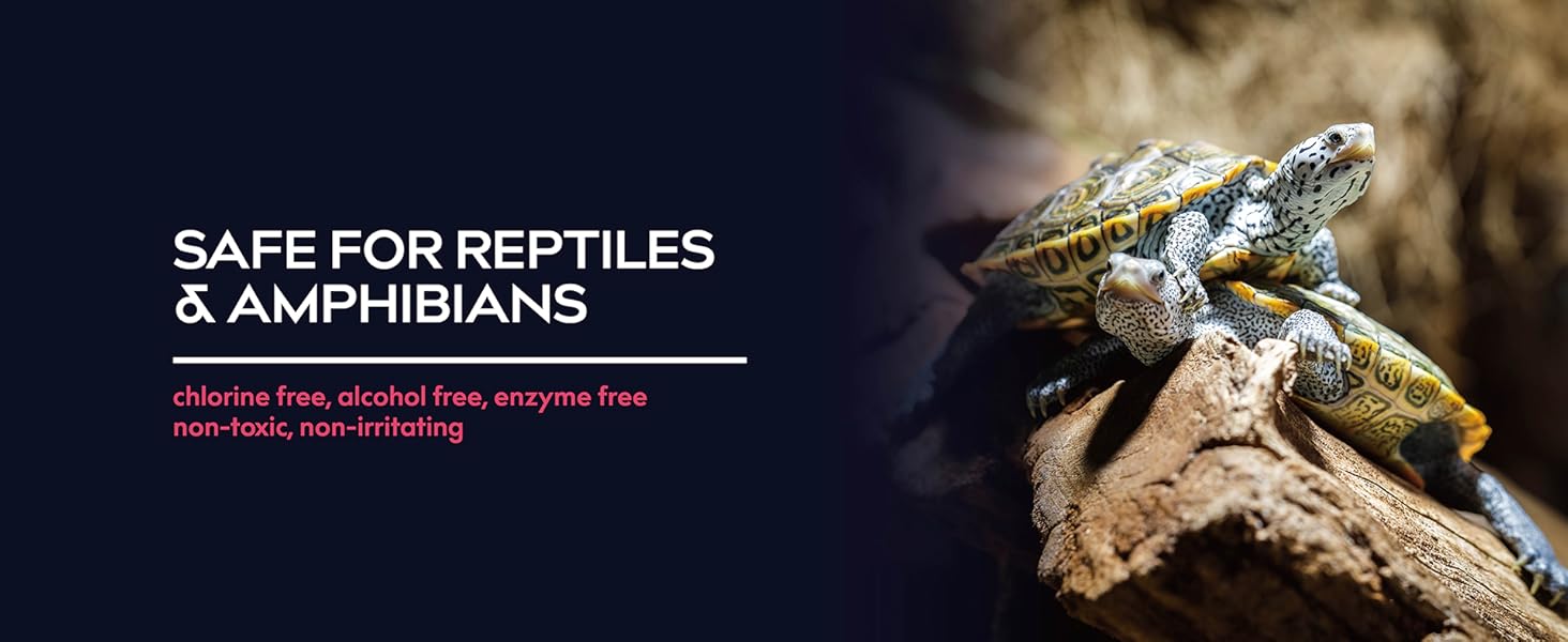 safe for reptiles and amphibians, dynamic element, reptile spray, turtle odor eliminator