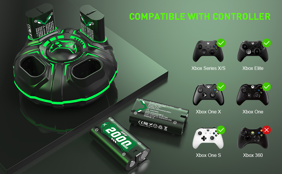 𝟒𝐱𝟐𝟎𝟎𝟎𝐦𝐀𝐡 𝐗𝐛𝐨𝐱 𝐎𝐧𝐞 𝐂𝐨𝐧𝐭𝐫𝐨𝐥𝐥𝐞𝐫 𝐁𝐚𝐭𝐭𝐞𝐫𝐲 𝐏𝐚𝐜𝐤,High Capacity Rechargeable