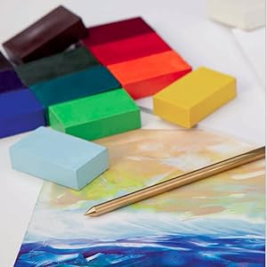 Encaustic Art The Original - Enrichment Selection Set of 16 - Encaustic Wax Block Colors -Beeswax for Encaustic Art Supplies -Non-toxic, Handcrafted