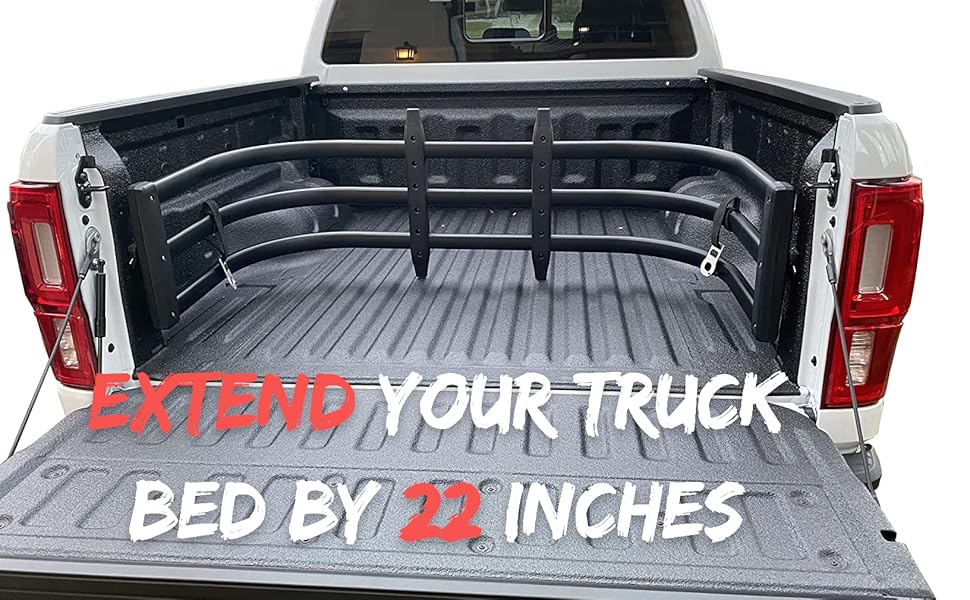 TKMAUTO Black Aluminum Truck Bed Extender for 20042023
