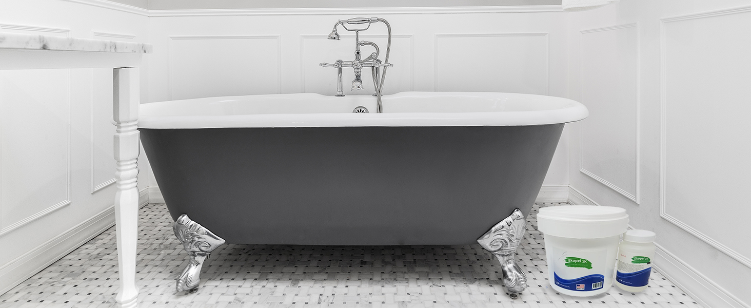 Ekopel Pour On Bathtub Refinishing Kit No VOC Made in The USA