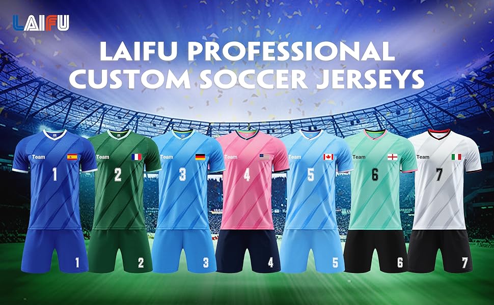 Amazon.com : LAIFU Personalized Soccer Jersey set for Kids