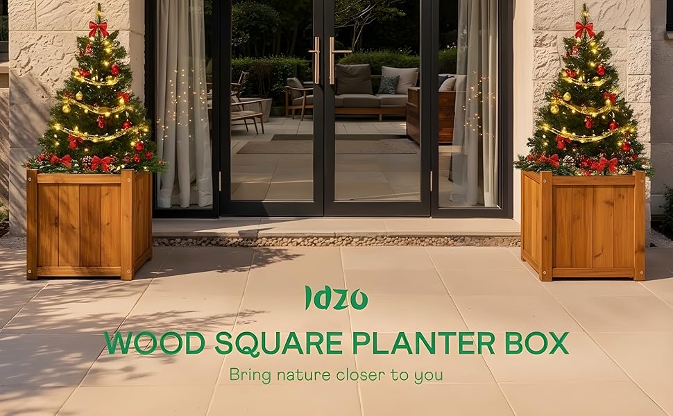 wooden planters for outdoor plants bring nature home