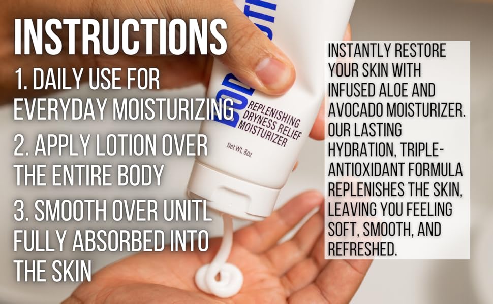 COMPLETE FOR MEN Body Lotion Mens NonGreasy Lotion Dry Skin Hand and Body 24