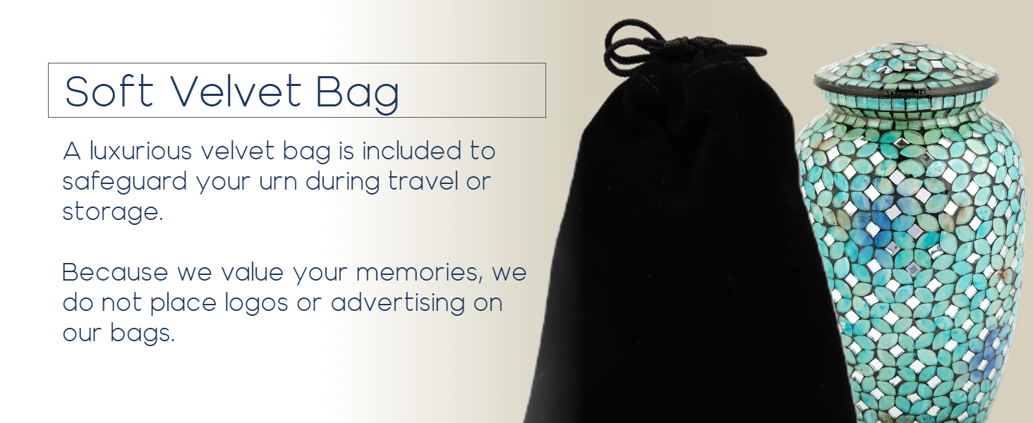 Urn with Velvet Bag
