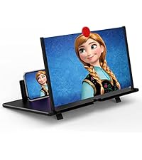 14 Inches 3D Phone Screen Magnifier, HD Smart Phone Screen Speakers Portable Enlarger Movie Amplifier Projector Foldable Cell Phone Holder Stand For