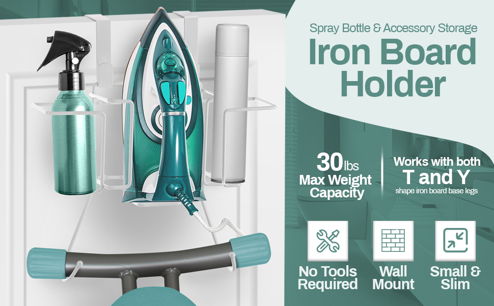 Home Intuition Over The Door Wall Mountable Iron Board