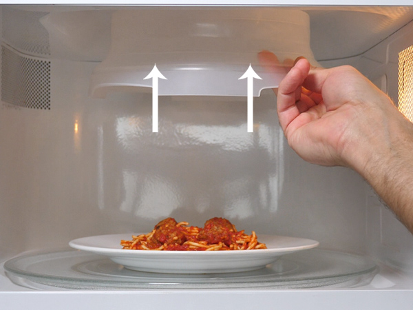 lift and store cover for microwave