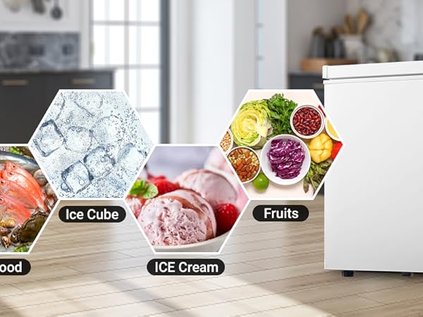 Amazon.com: Chest Freezer 5.0 cu.ft Deep Freezer White Low