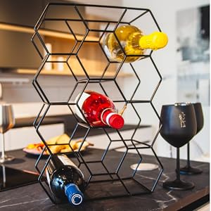 simple wine storage, honeycomb wine rack, wire wine bottle holder, wine holder for cabinet