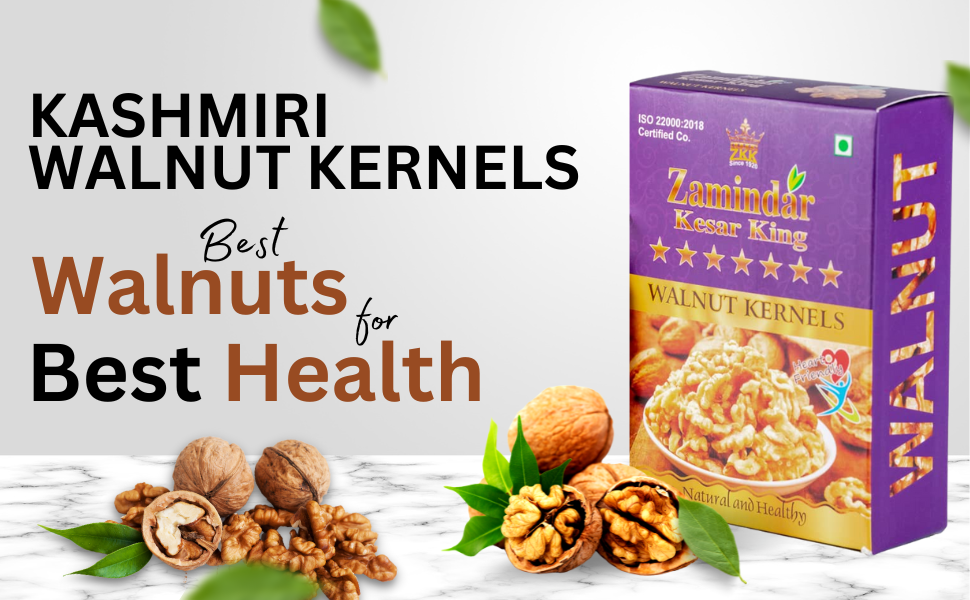 ZAMINDAR KESAR KING Kashmiri Walnut Kernels Vaccum packed natural
