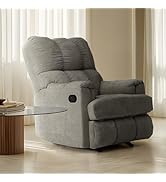 SIMTONAL Chenille Recliner Chair, Wide Rocker Chair with Forward and Backward Glide, Oversized Up...